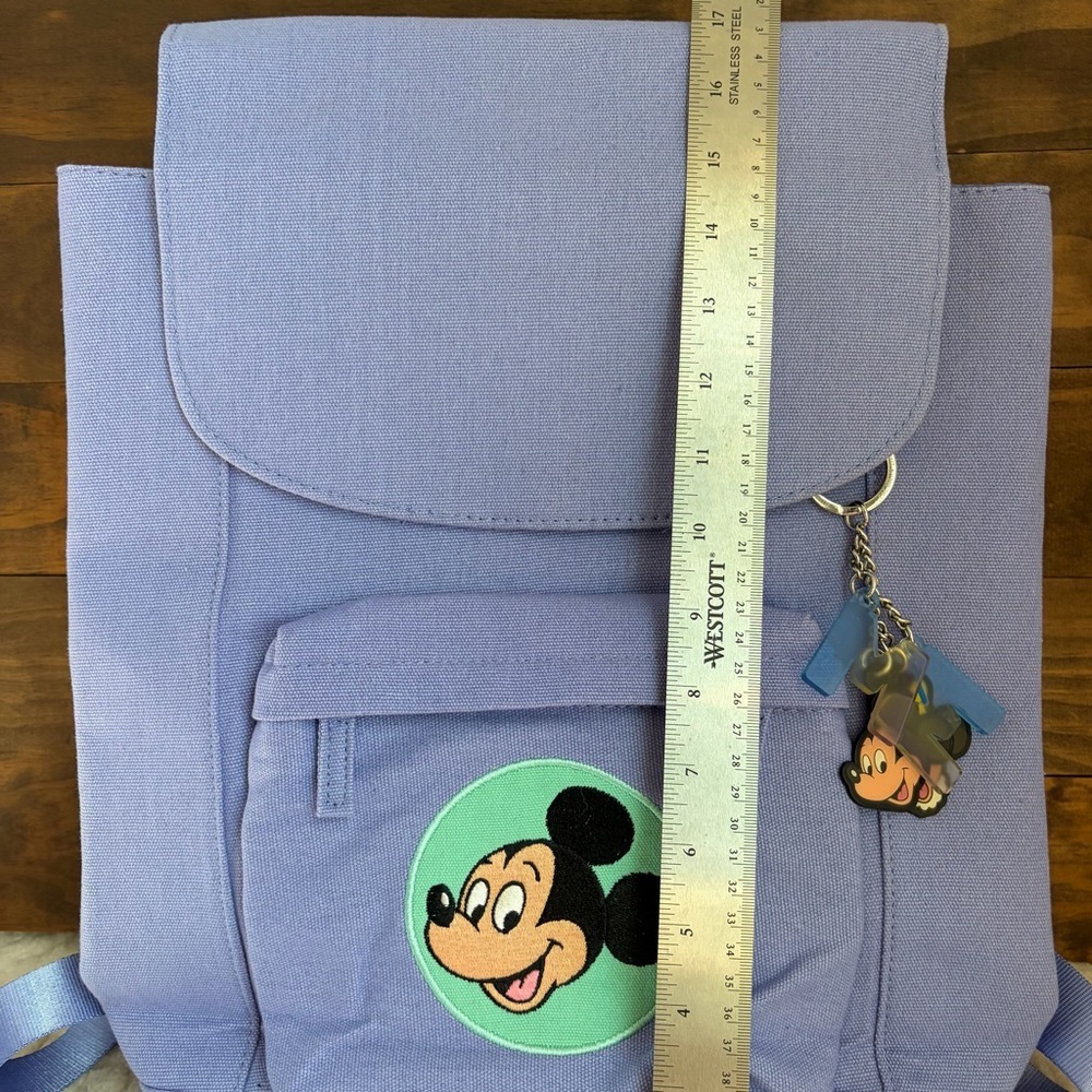 Disney Parks Backpack Mickey Mouse Carton Pals Lavender Book Bag Travel EUC - Picture 13 of 16